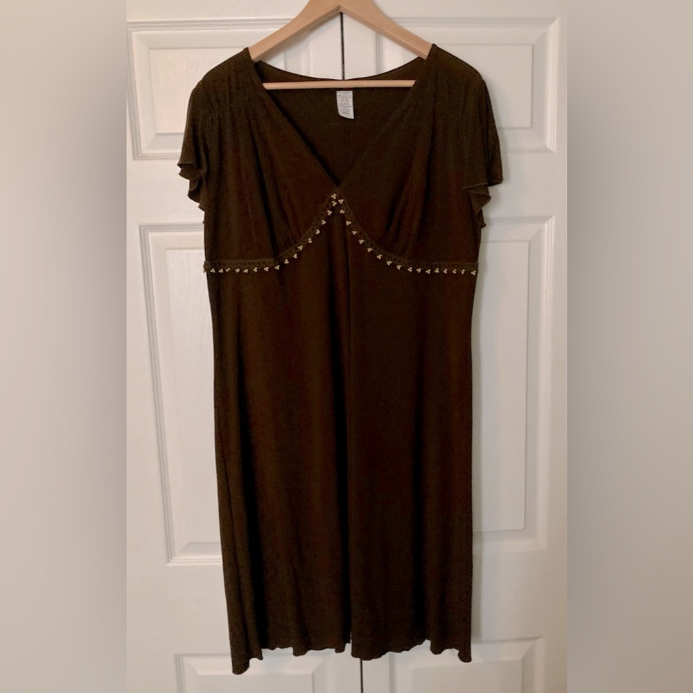 Mahogany Boho Midi Dress